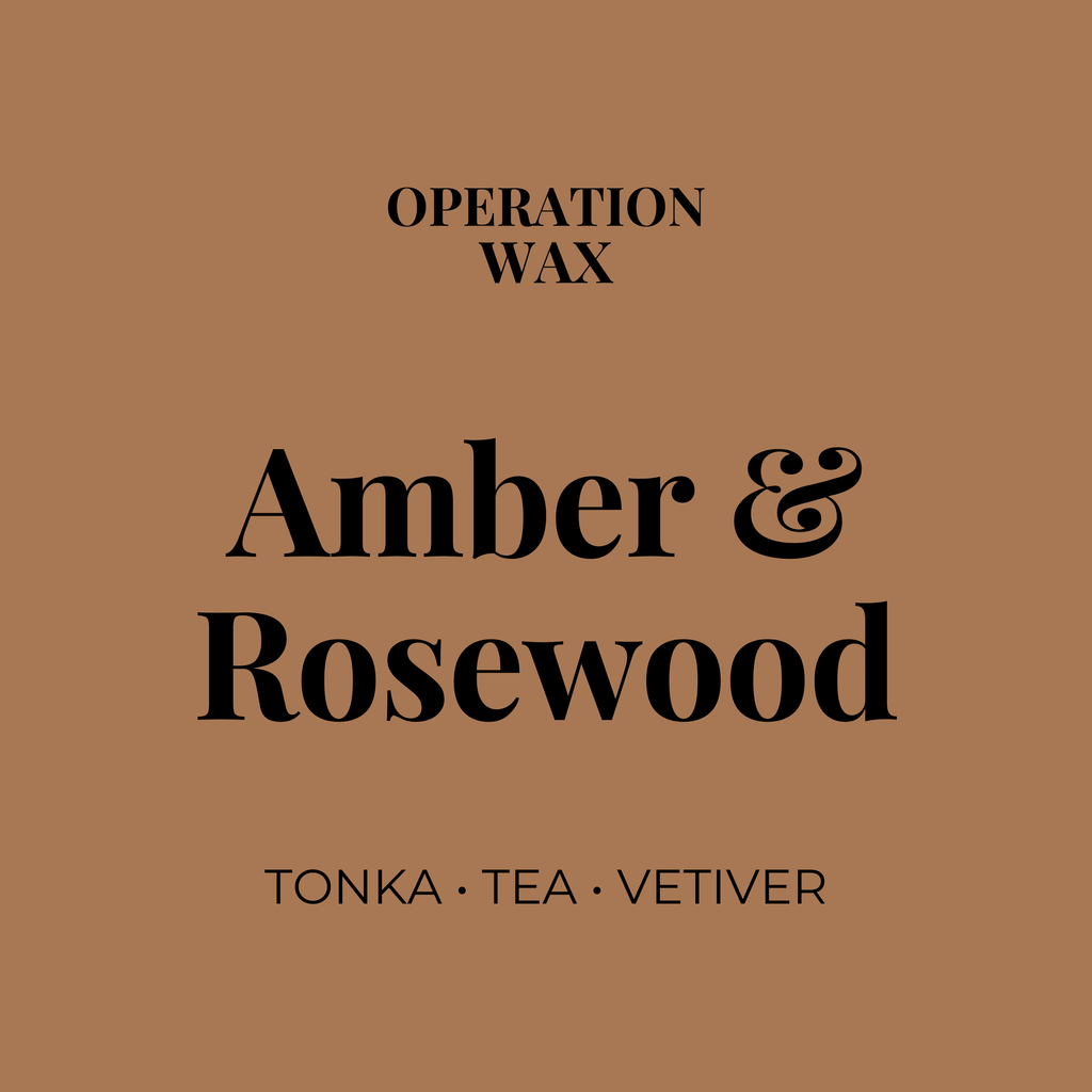 Amber & Rosewood Scented Candle