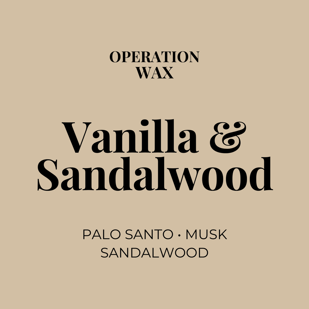 Vanilla & Sandalwood Scented Candle