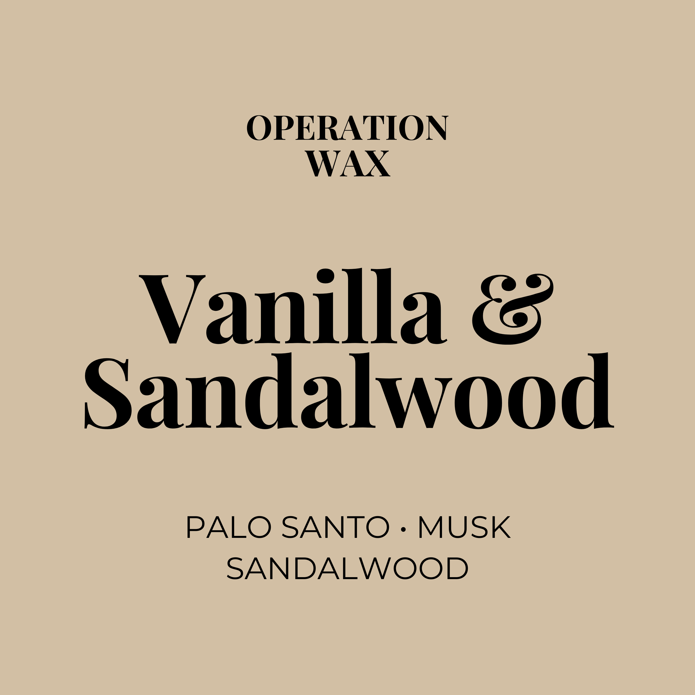 Vanilla & Sandalwood Scented Candle