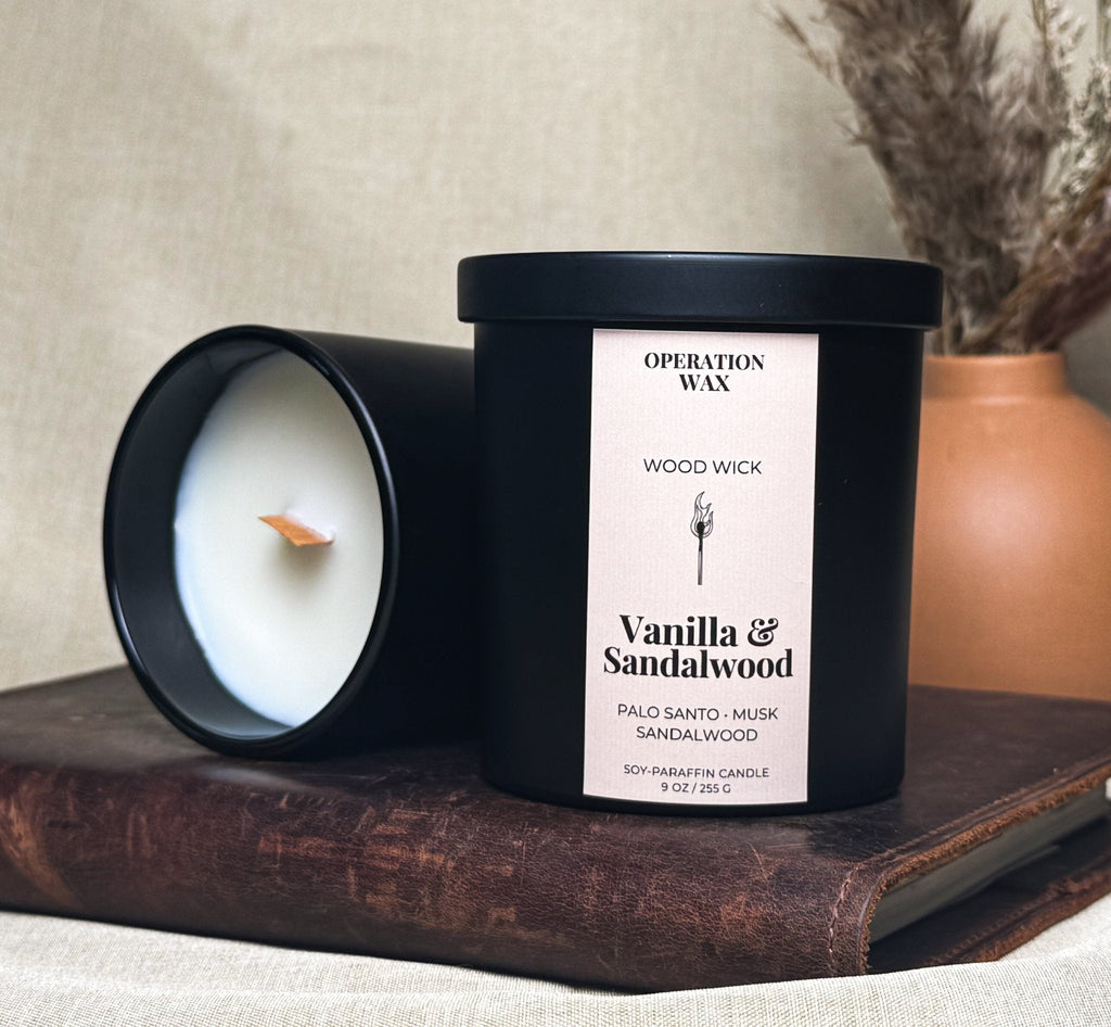 Vanilla & Sandalwood Scented Candle